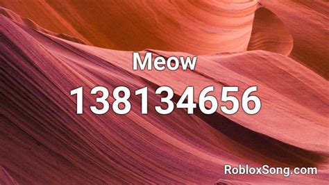 meow roblox id code